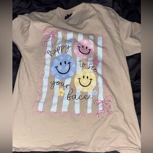 Happy to see your face tee large